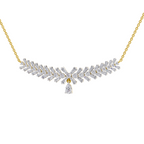 5.94 Carat Diamond Laurel Pendant Necklace 14K