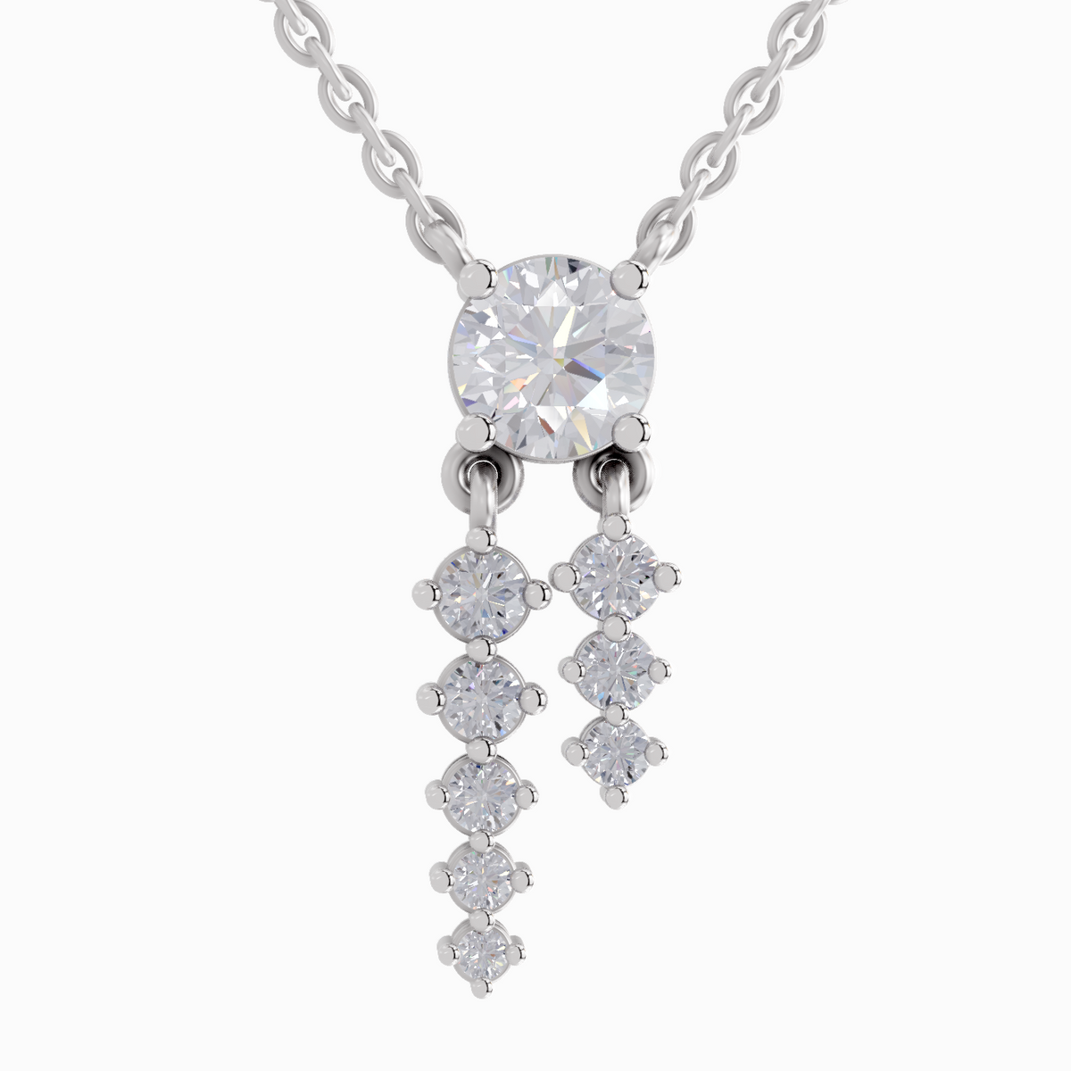 Opulent Cascade Diamond Necklace