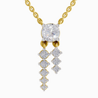 1.47 Carat Cascade Diamond Pendant Necklace 14K