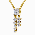 1.47 Carat Cascade Diamond Pendant Necklace 14K
