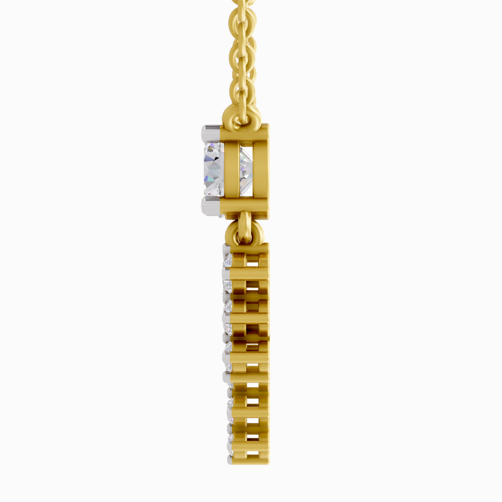 1.47 Carat Cascade Diamond Pendant Necklace 14K