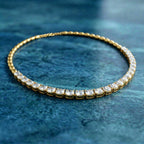 28.83 Carat 14K Gold Tennis Necklace