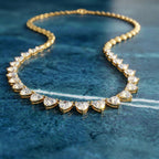 19.24 Carat 14K Gold Harmony Elegant Choker Necklace