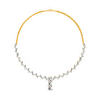 16.82 Carat 14K Gold Line Drop Necklace