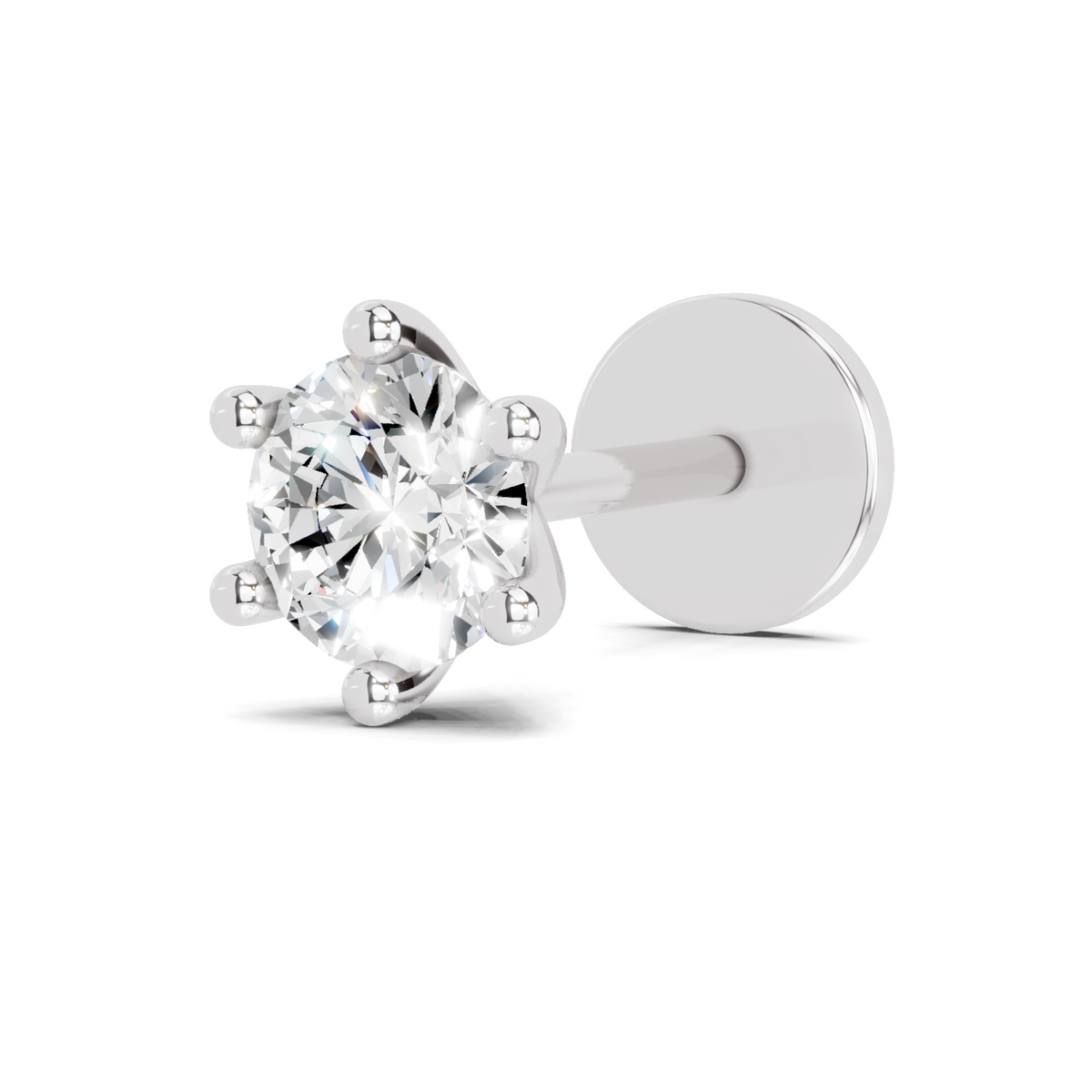 Opulent Solitaire Diamond Nose Pin
