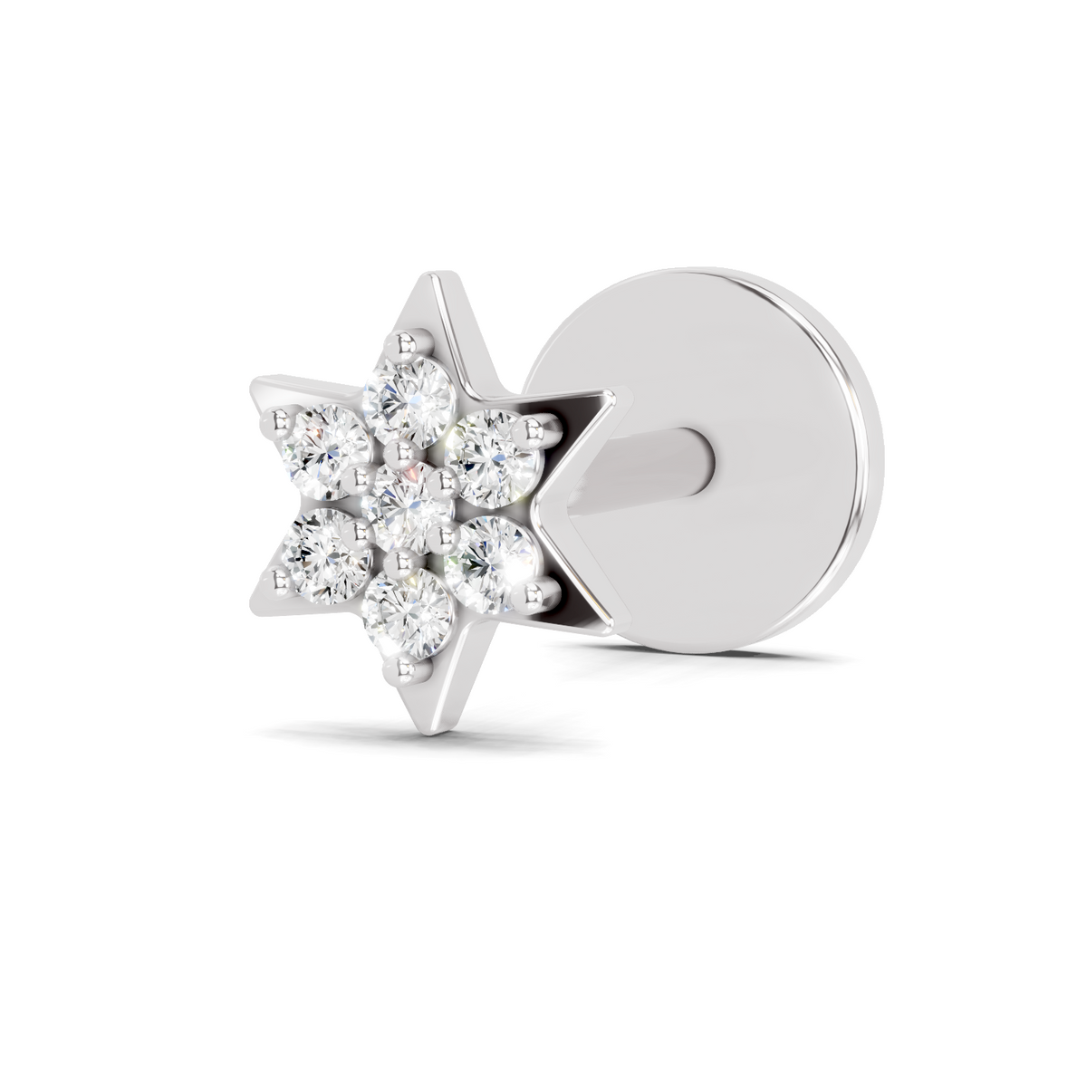 Opulent Star Diamond Nose Pin