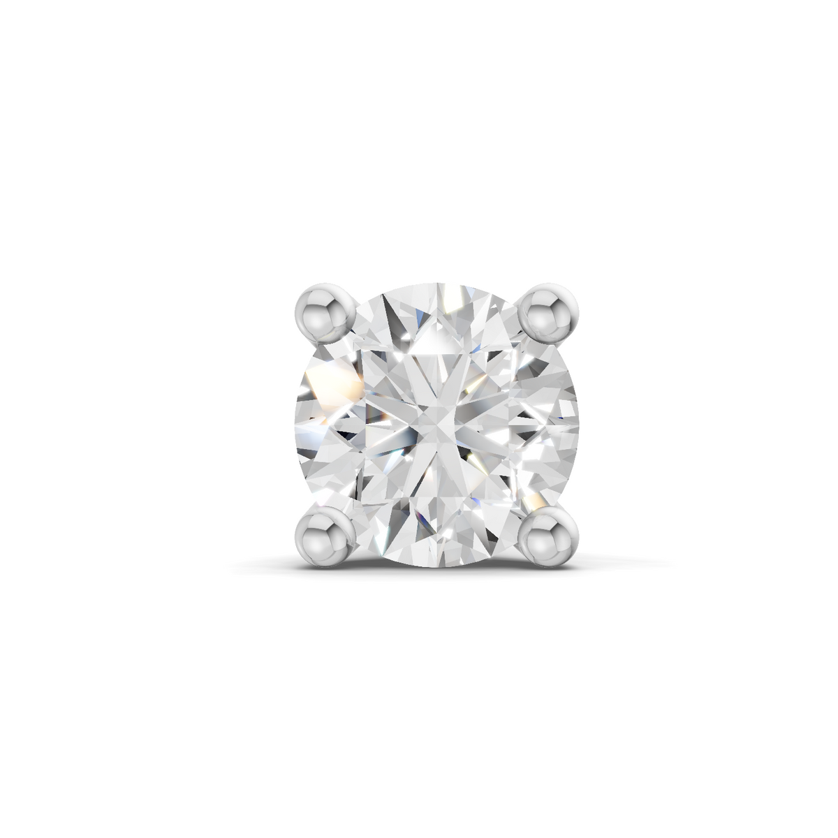 0.06 Carat Classic Solitaire Diamond Nose Pin 14K