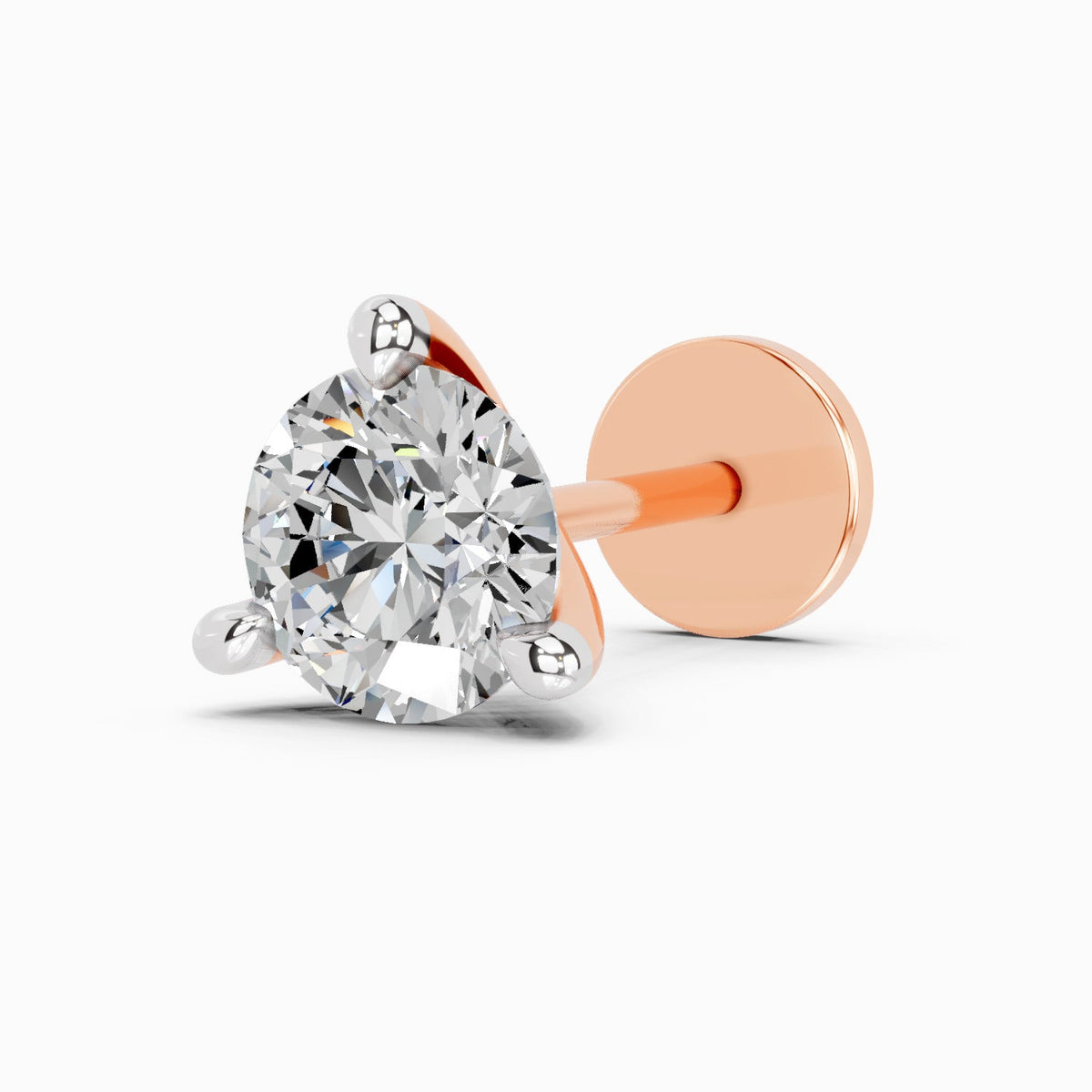 Captivating Solitaire Diamond Nose Pin