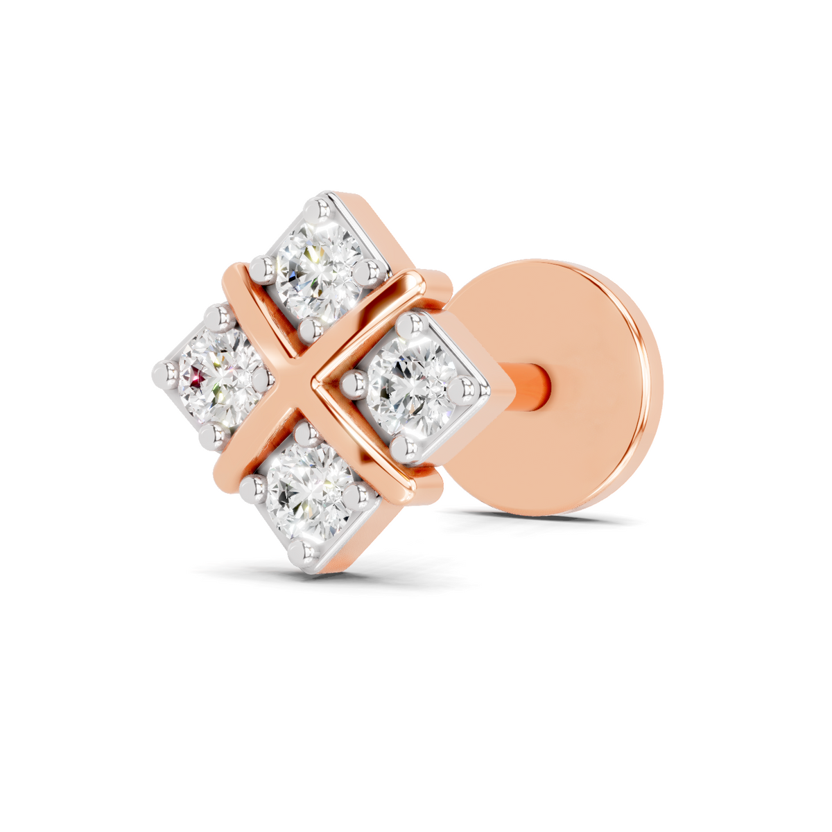 Majestic Solitaire Diamond Nose Pin