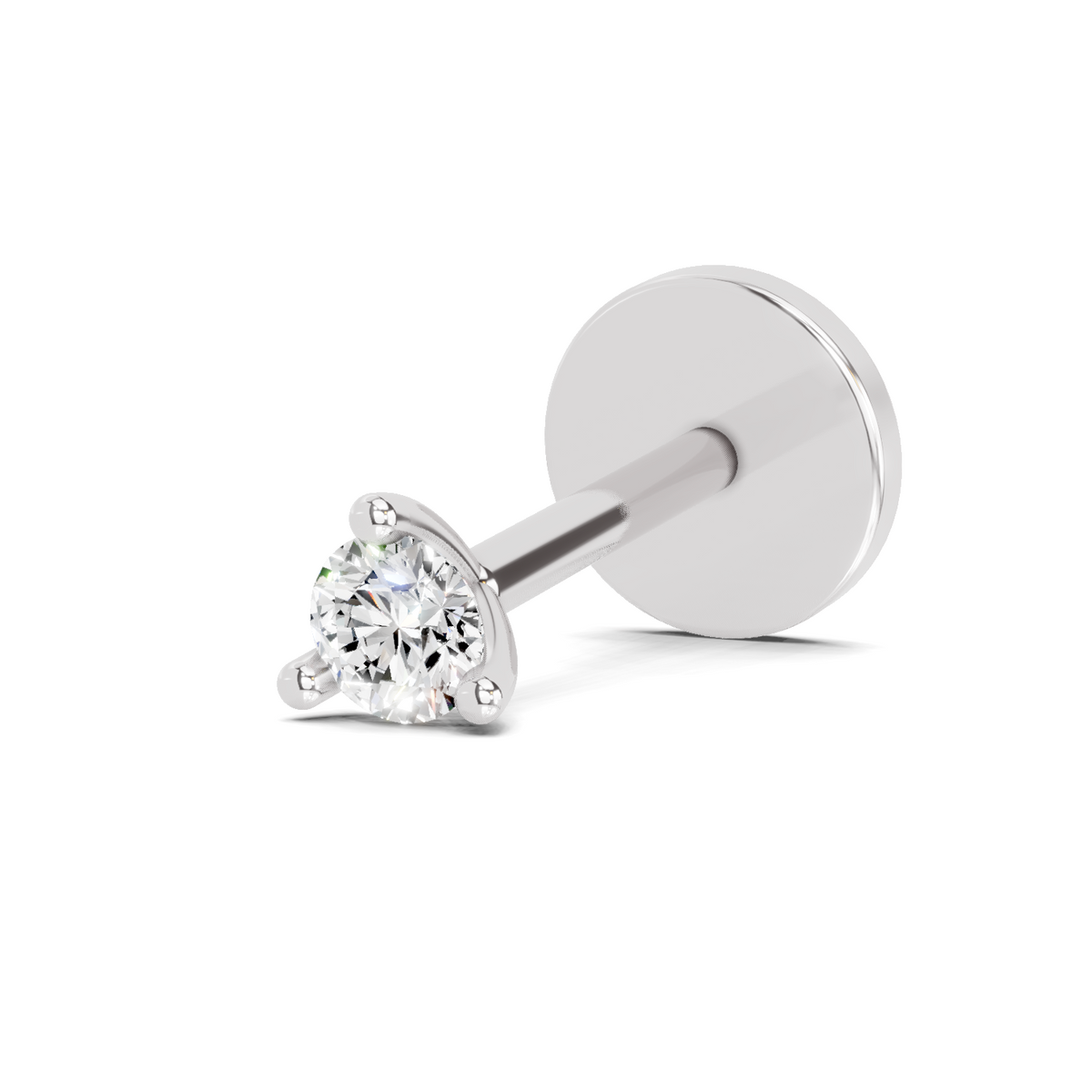Pristine Solitaire Diamond Nose Pin