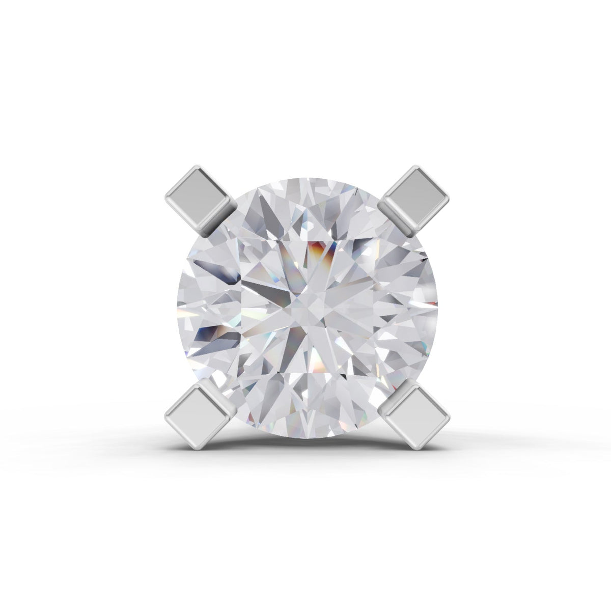 0.35 Carat 4 Prong Solitaire Diamond Nose Pin 14K