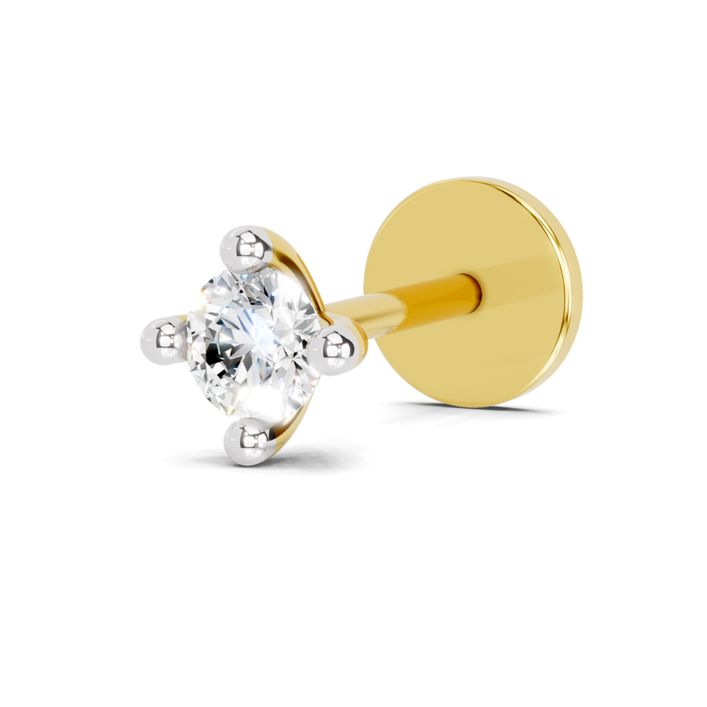 0.1 Carat Eterna Solitaire Diamond Nose Pin 14K