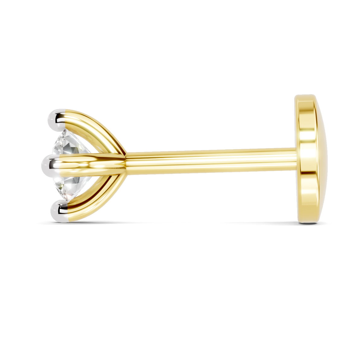 0.1 Carat Eterna Solitaire Diamond Nose Pin 14K
