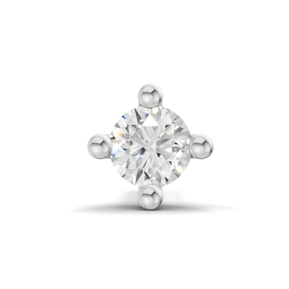 0.1 Carat Eterna Solitaire Diamond Nose Pin 14K