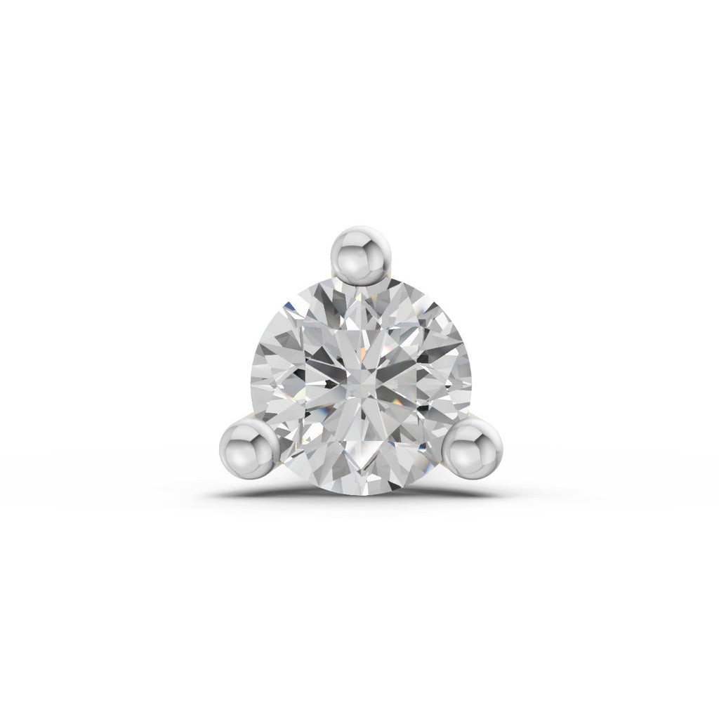 0.09 Carat Solitaire Diamond Nose Pin 14K