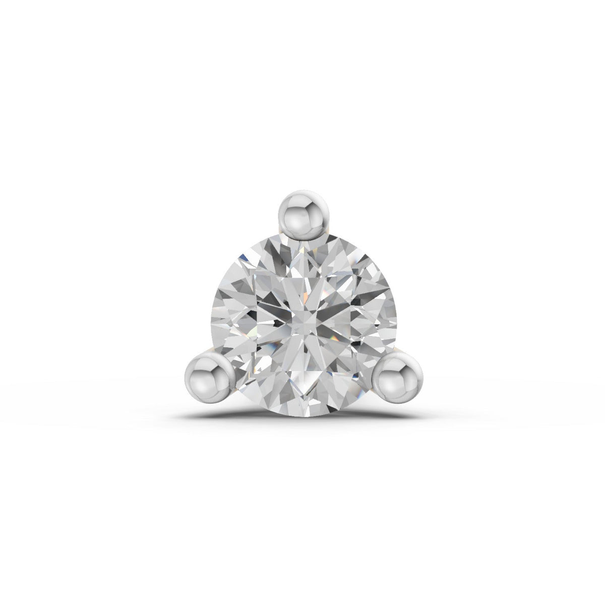 0.09 Carat Solitaire Diamond Nose Pin 14K