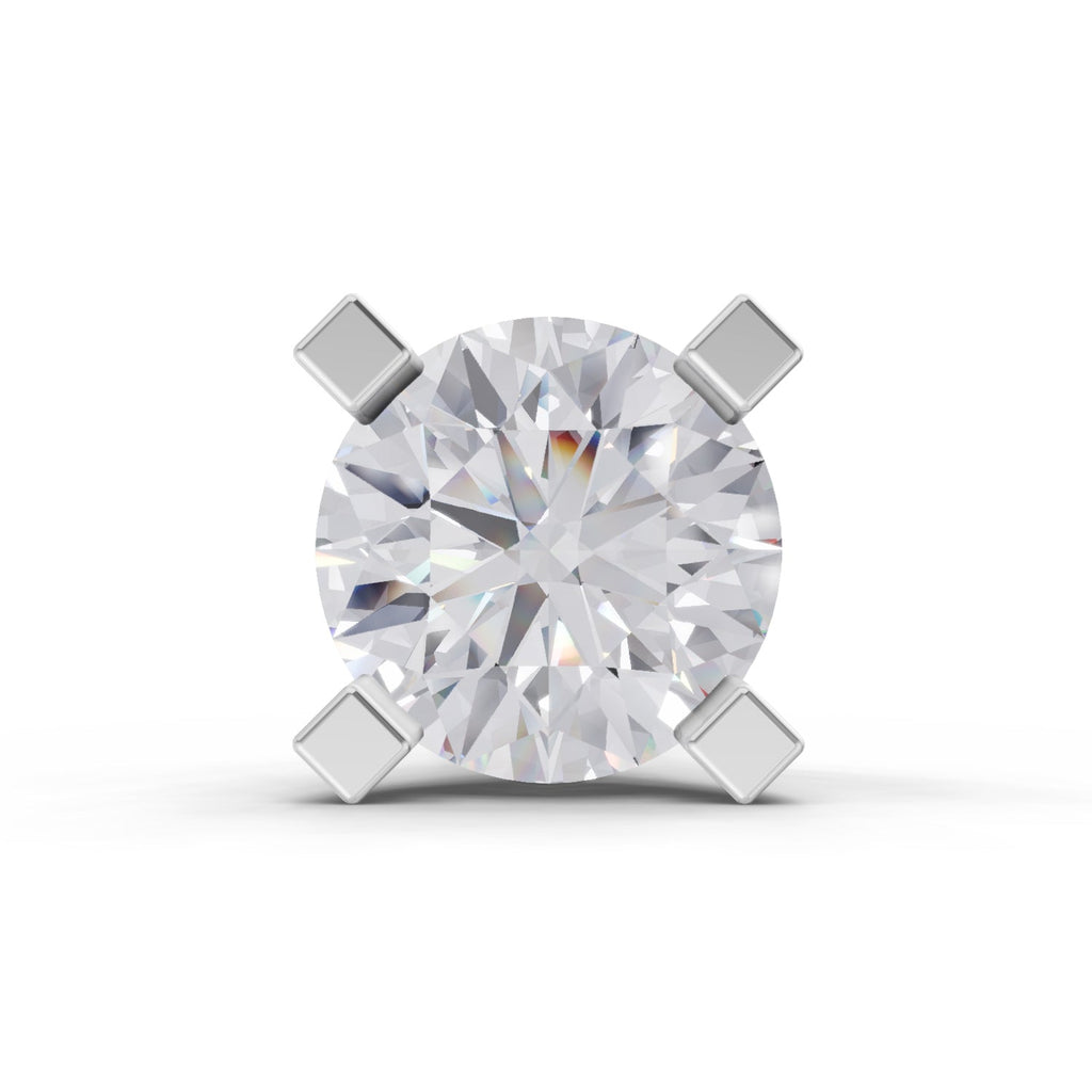 0.10 Carat Solitaire Diamond Nose Pin 14K