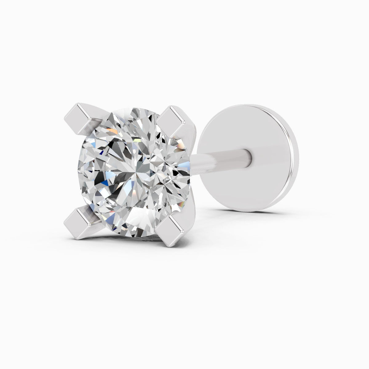 Delicate Solitaire Diamond Nose Pin
