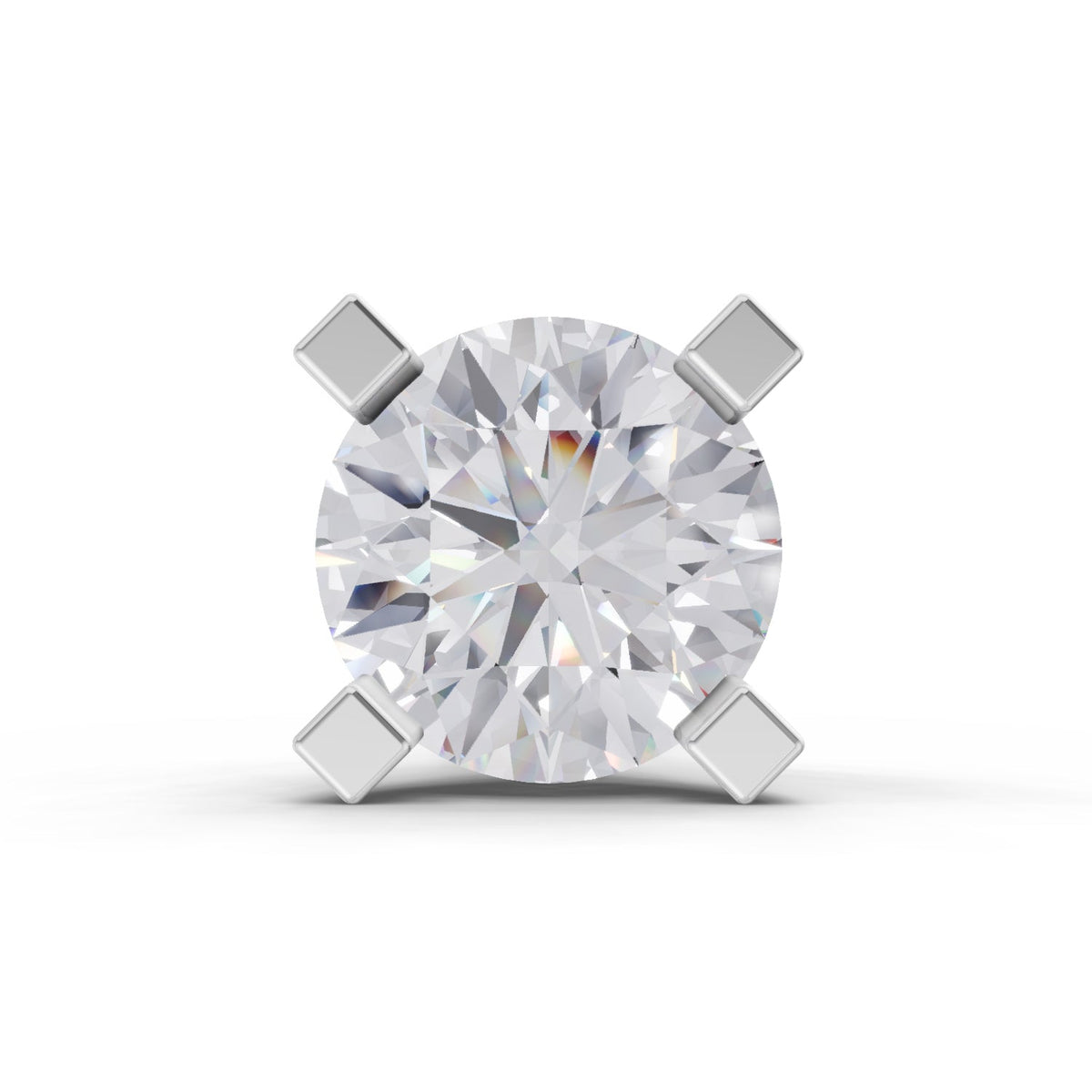 0.21 Carat 4 Prong Solitaire Diamond Nose Pin 14K
