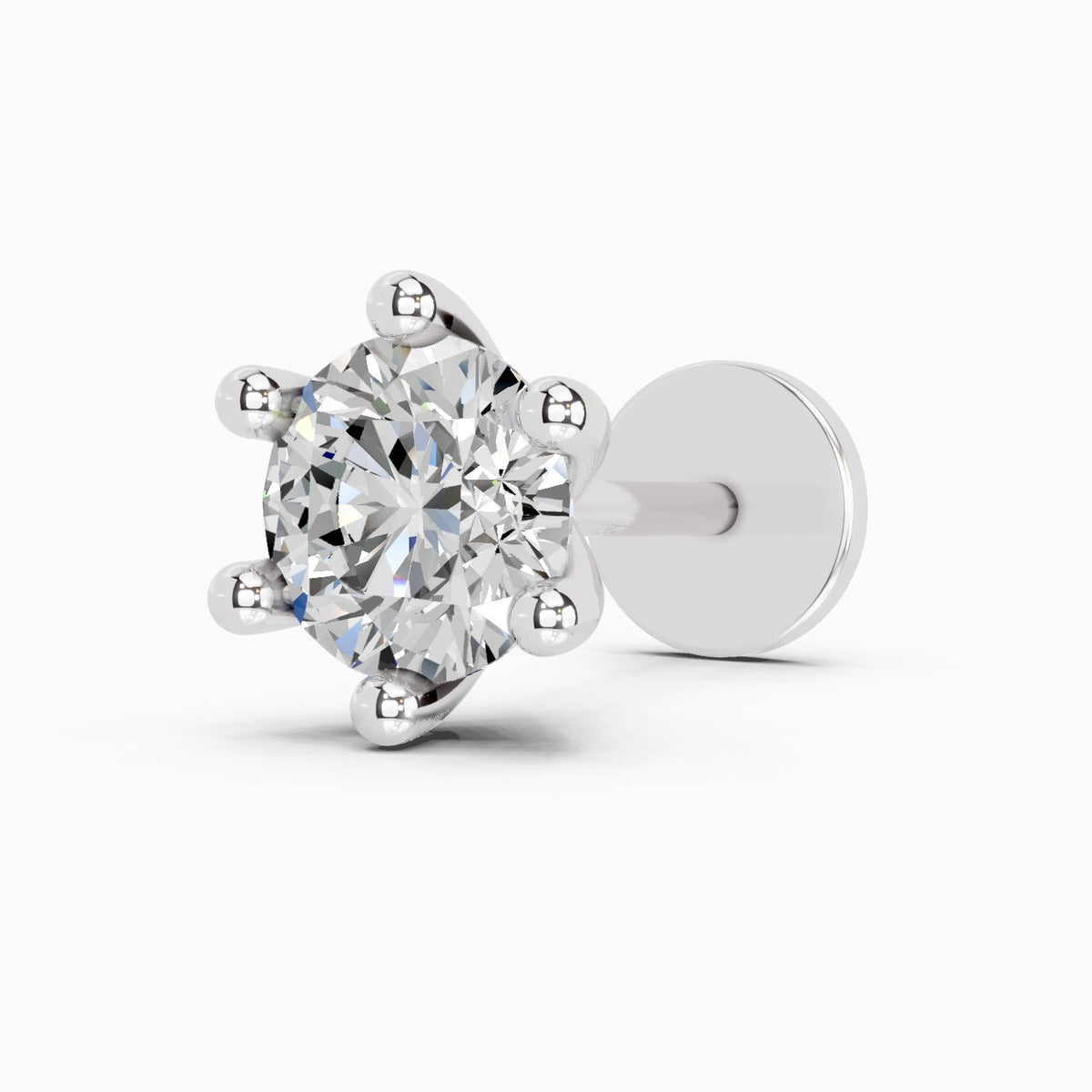 Sublime Solitaire Diamond Nose Pin