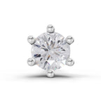 0.10 Carat 6 Prong Solitaire Diamond Nose Pin 14K