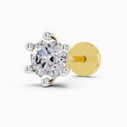 0.15 Carat Solitaire Diamond Nose Pin 14K