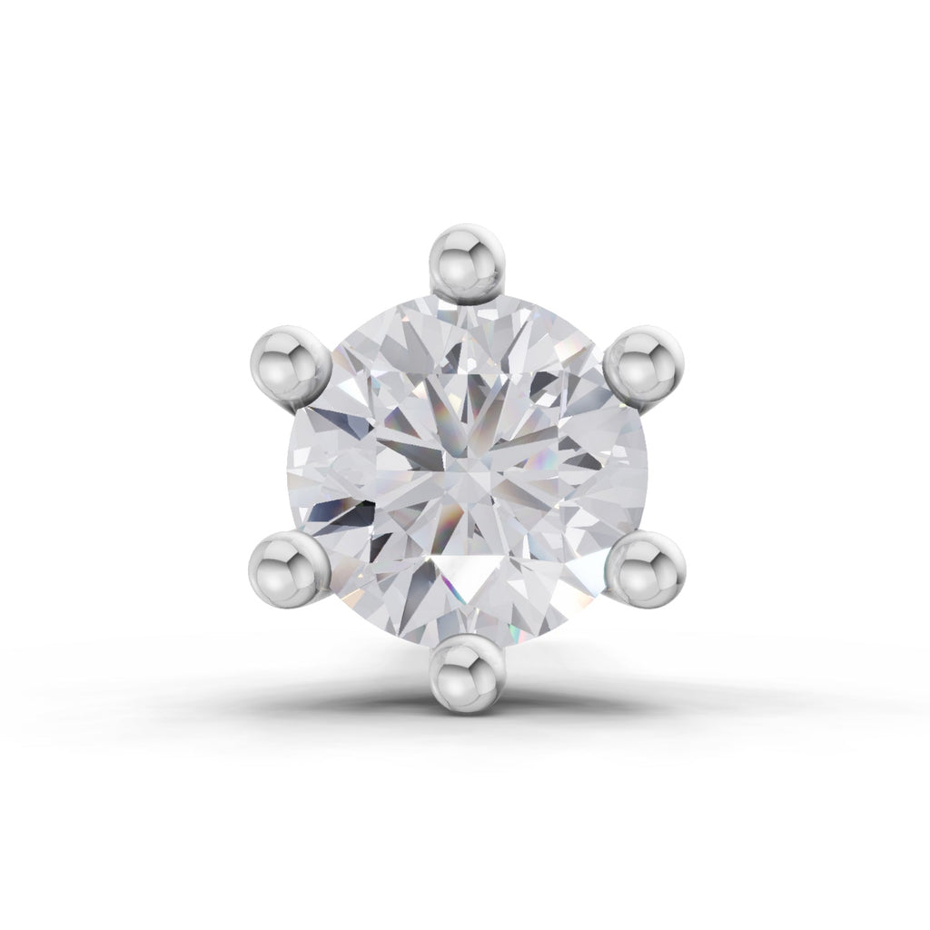 0.15 Carat Solitaire Diamond Nose Pin 14K