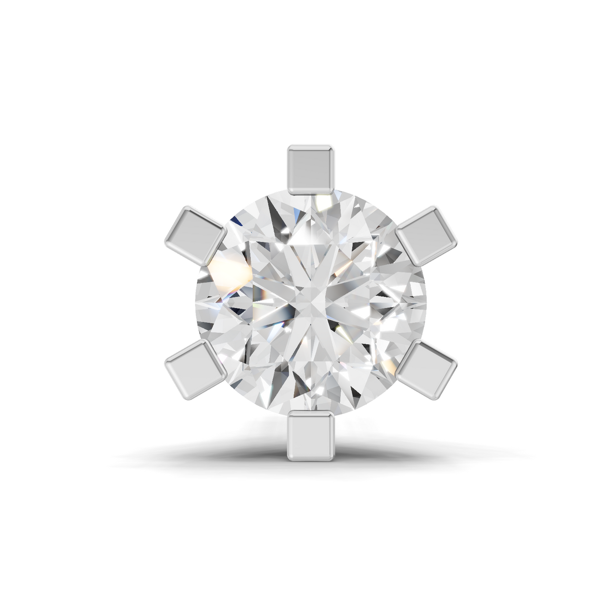 0.21 Carat Luxurious Diamond Nose Pin 14K Screw