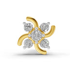 0.06 Ct Floral Stud Nose Pin 14K