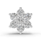 0.48 Carat floral cluster Diamond Nose Pin 14K