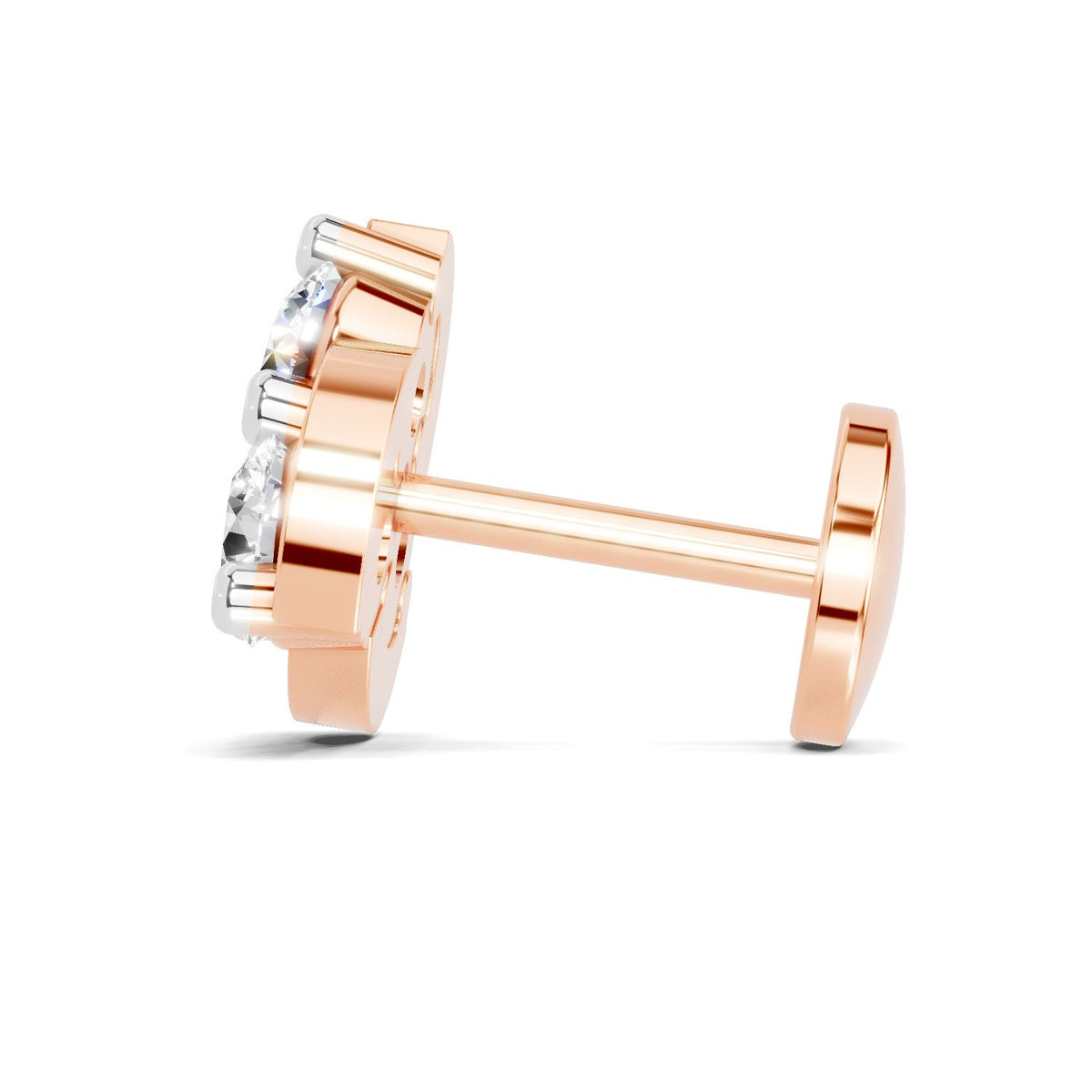 Sparkling Floral Cluster Diamond Nose Pin