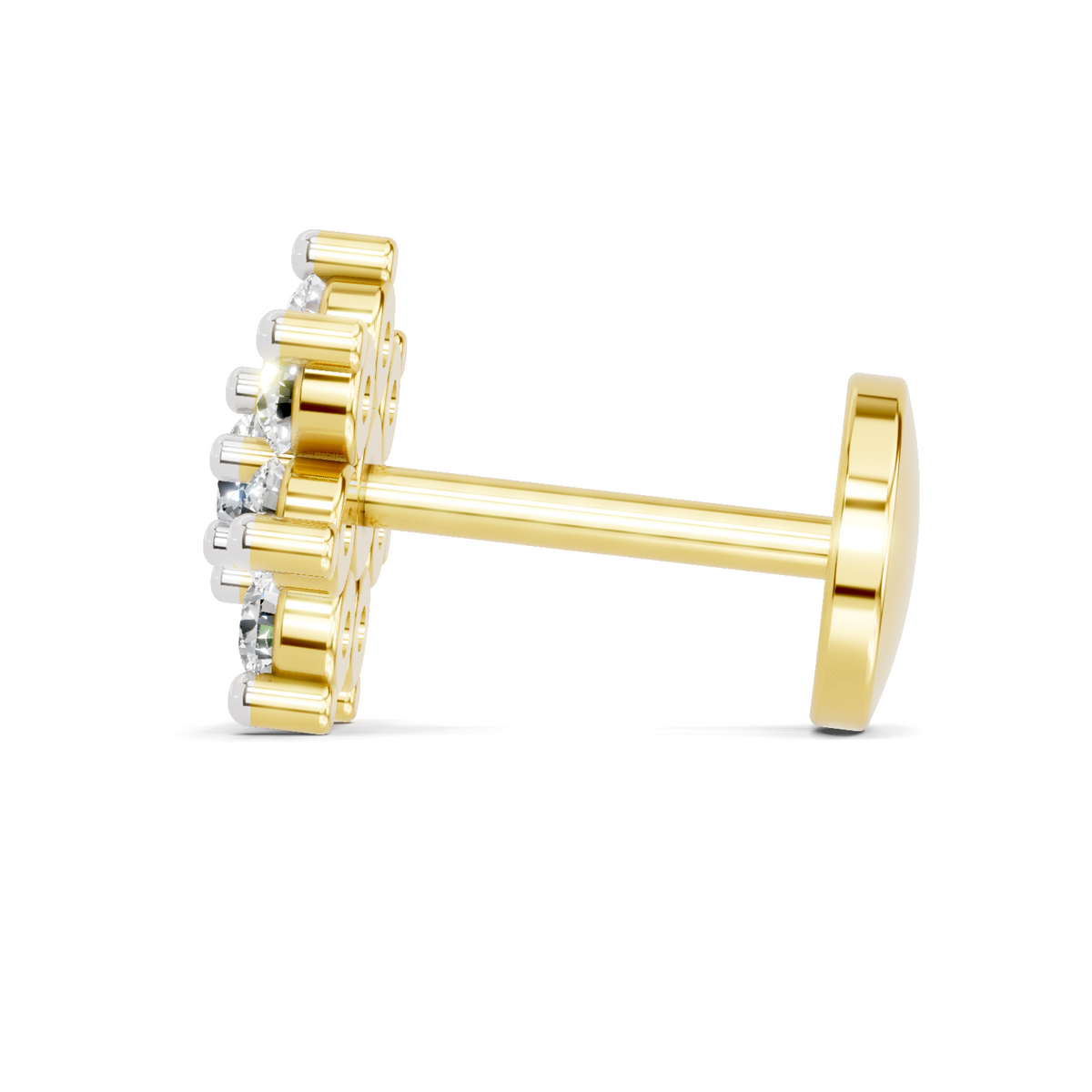 0.16 Carat Celestial Diamond Nose Pin 14K Screw