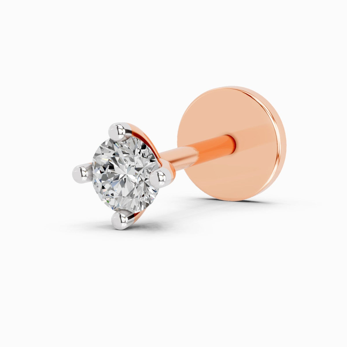Luminous Solitaire Diamond Nose Pin