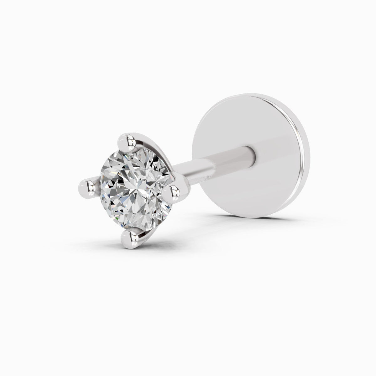 Luminous Solitaire Diamond Nose Pin