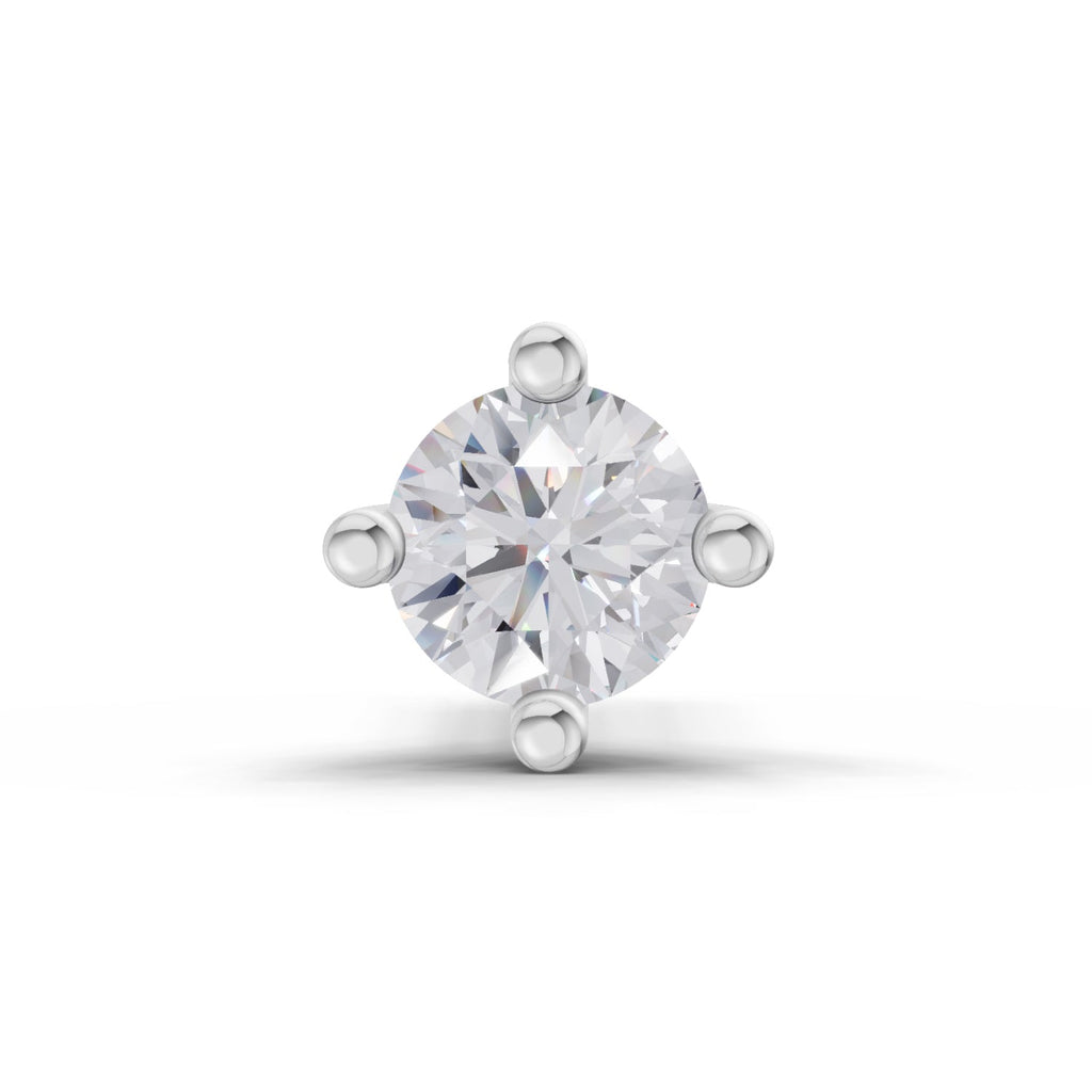 0.05 Carat Solitaire Diamond Nose Pin 14K