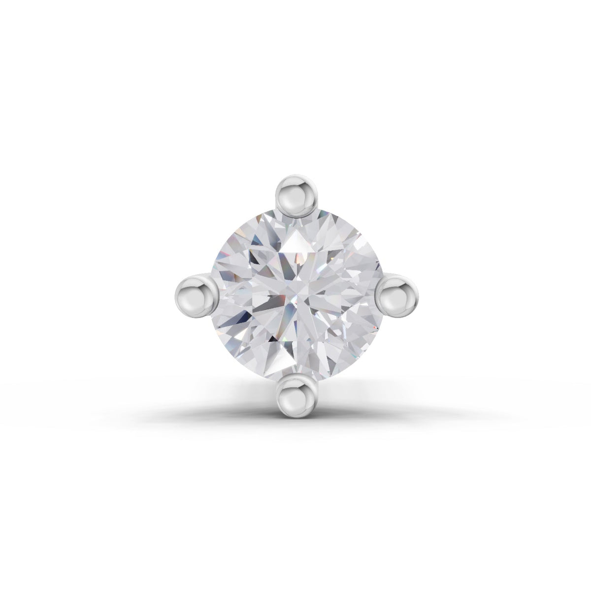 0.05 Carat Solitaire Diamond Nose Pin 14K