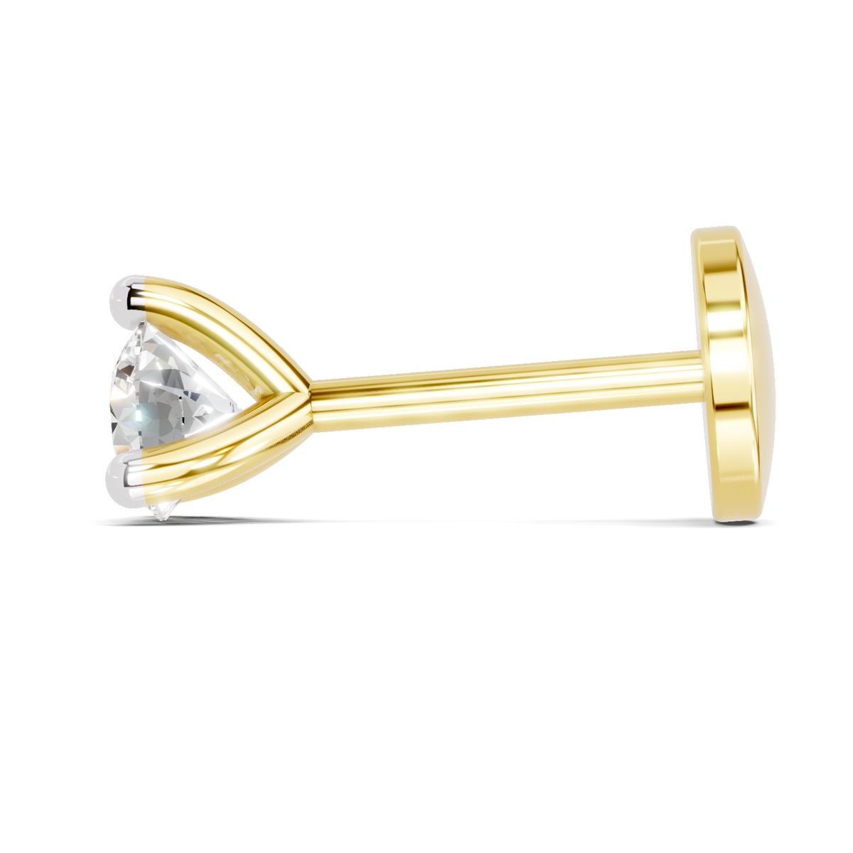 0.1 Carat Lumi Solitaire Diamond Nose Pin 14K