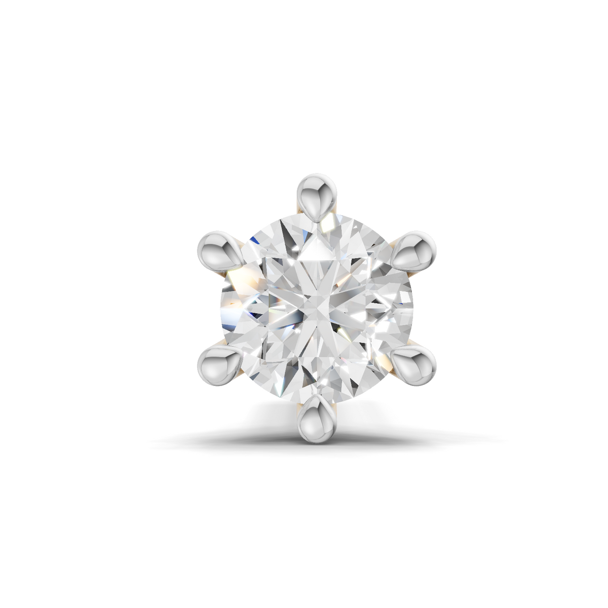 0.11 Carat Solitaire Nova Diamond Nose Pin 14K