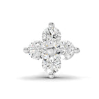 0.1 Carat Cluster Diamond Nose Pin 14K