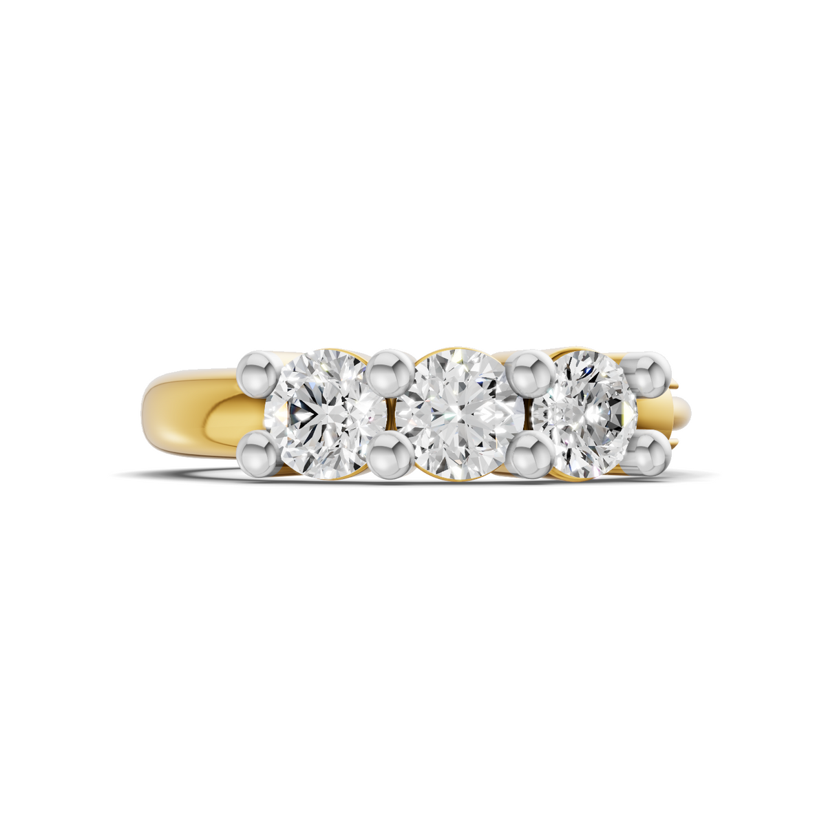0.11 Carat Trio Stone Nosepin 14K