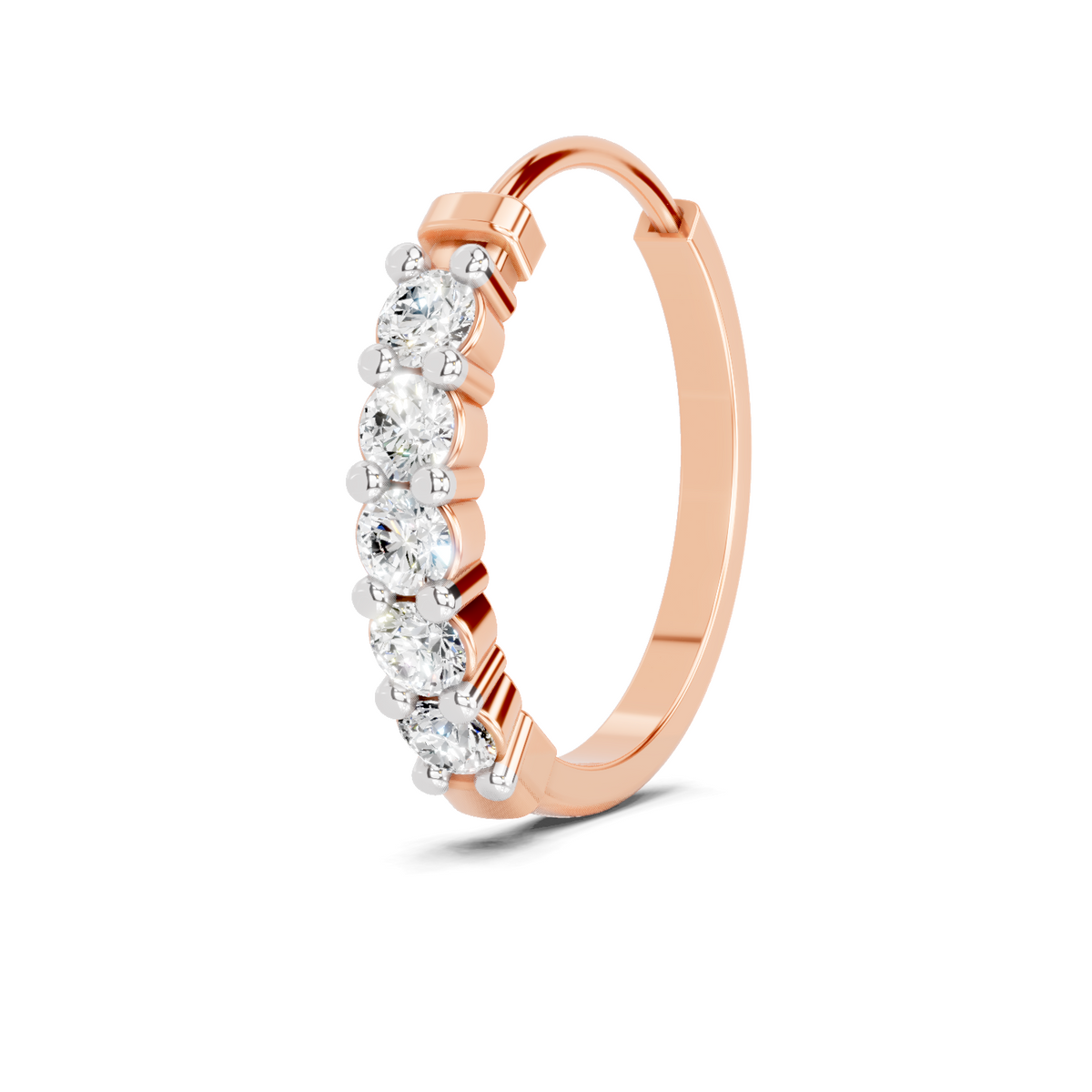 Opulent Round Diamond Nose Pin