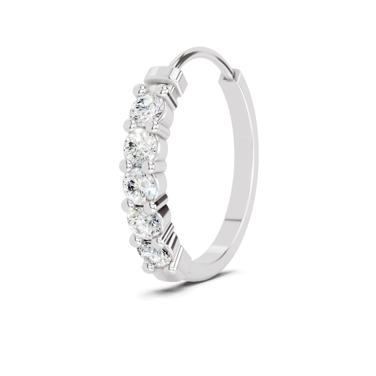 Opulent Round Diamond Nose Pin