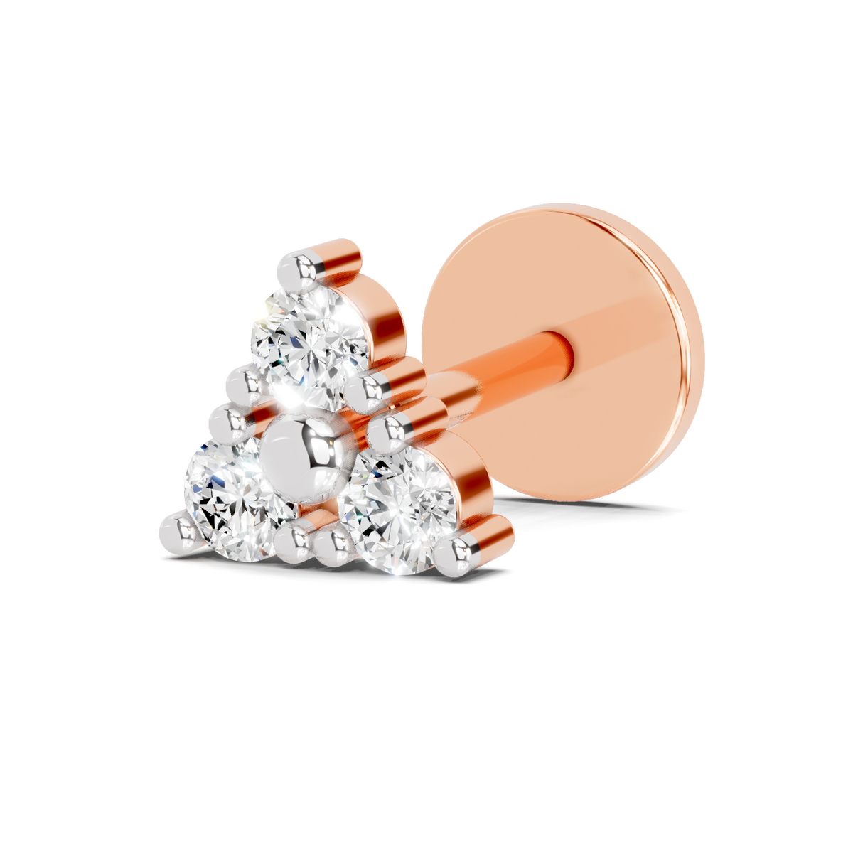 Classic Celeste Solitaire Diamond Nose Pin