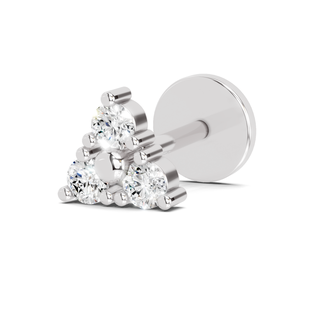 Classic Celeste Solitaire Diamond Nose Pin