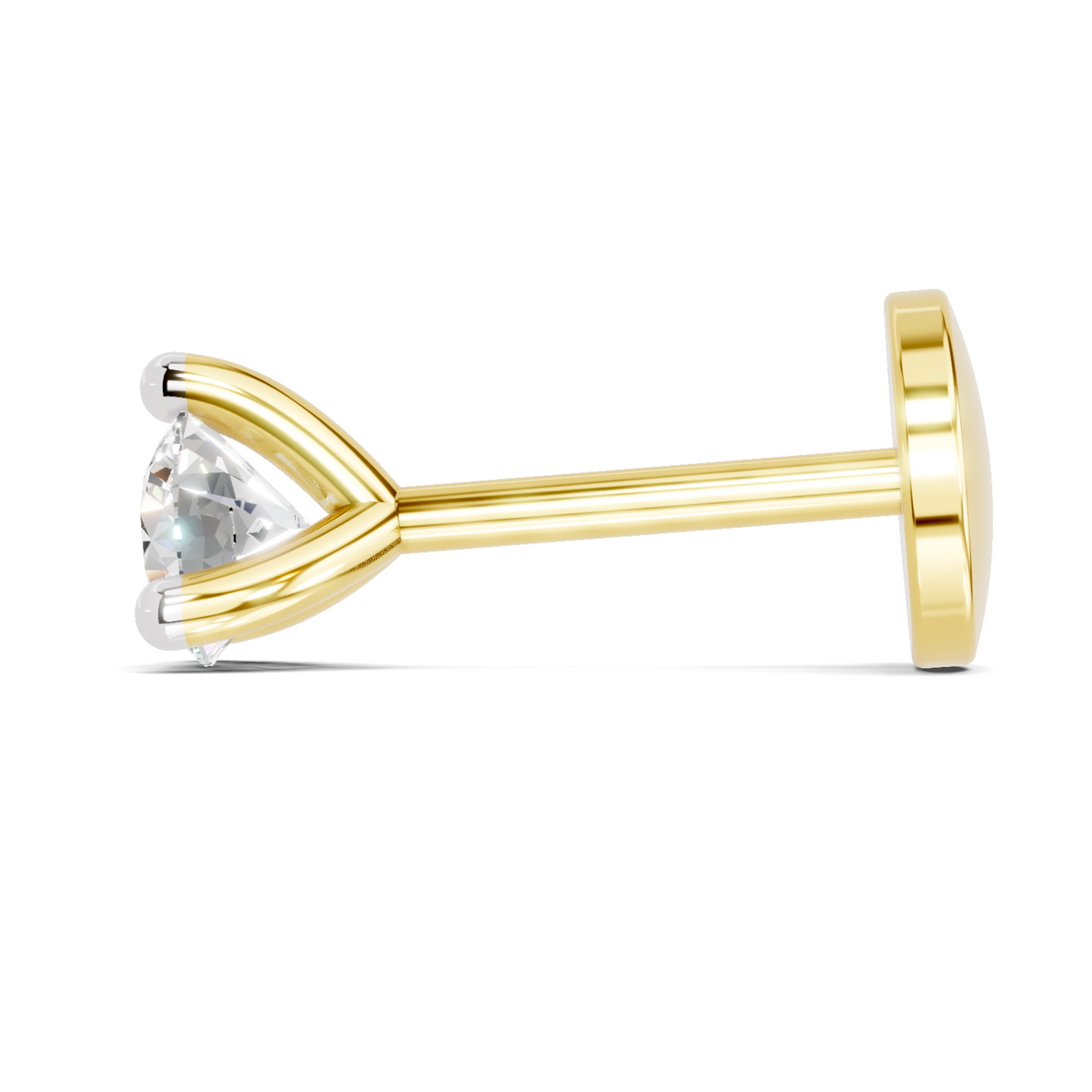 0.15 Carat Celeste Solitaire Diamond Nose Pin 14K