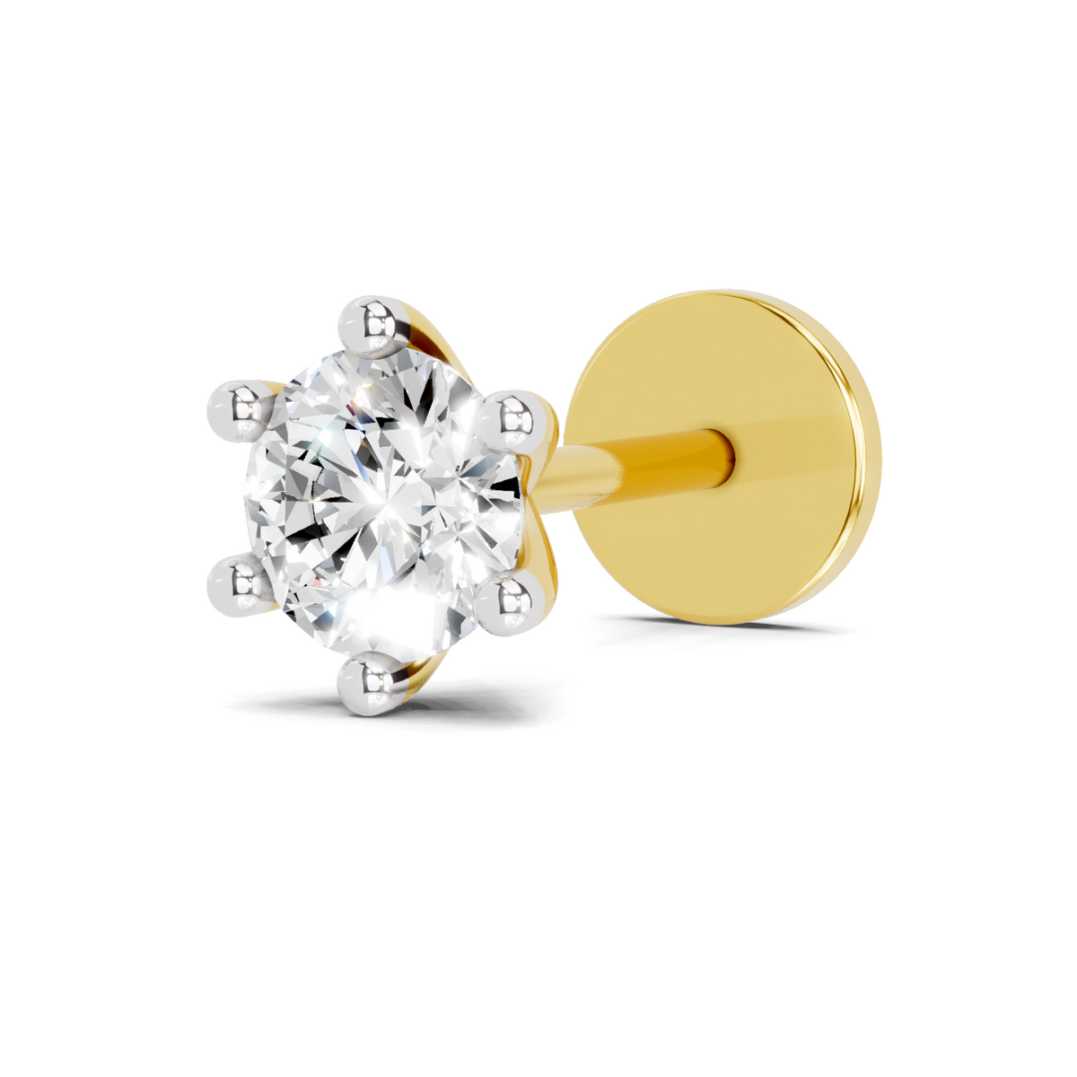 0.25 Carat Clara Solitaire Diamond Nose Pin 14K