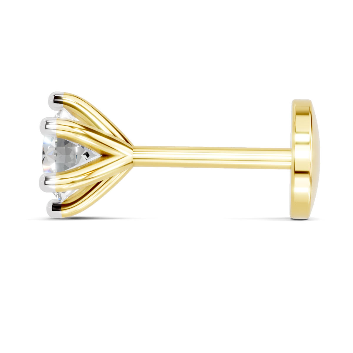 0.25 Carat Clara Solitaire Diamond Nose Pin 14K
