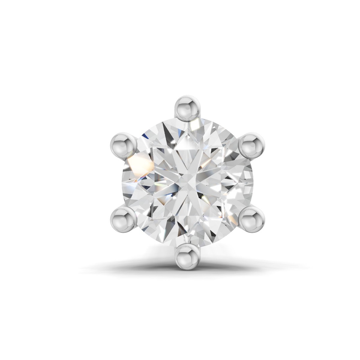 0.25 Carat Clara Solitaire Diamond Nose Pin 14K