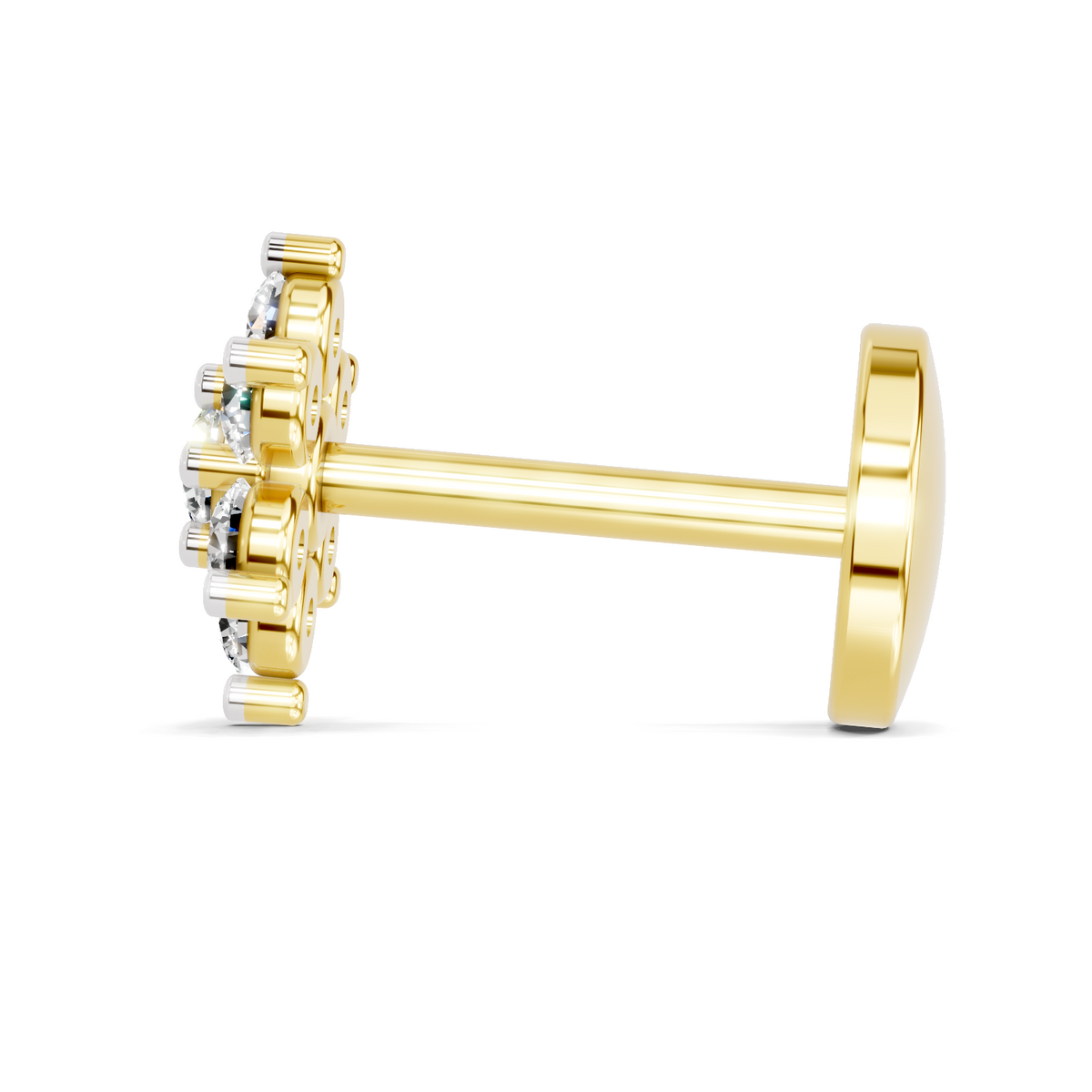 0.16 Carat Snowflake Nosepin 14K