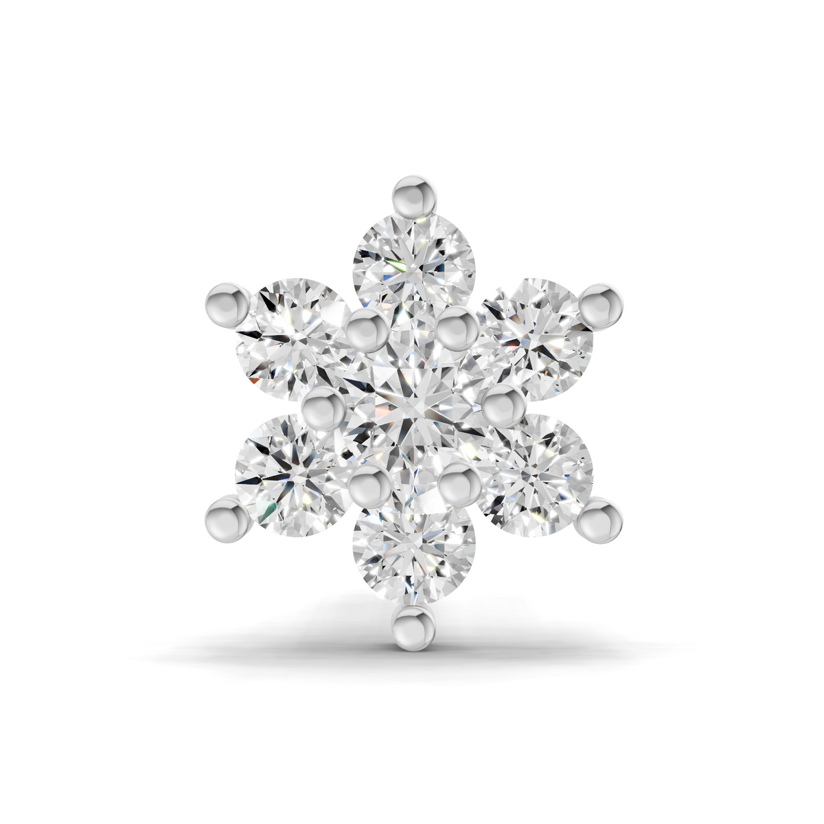 0.16 Carat Snowflake Nosepin 14K